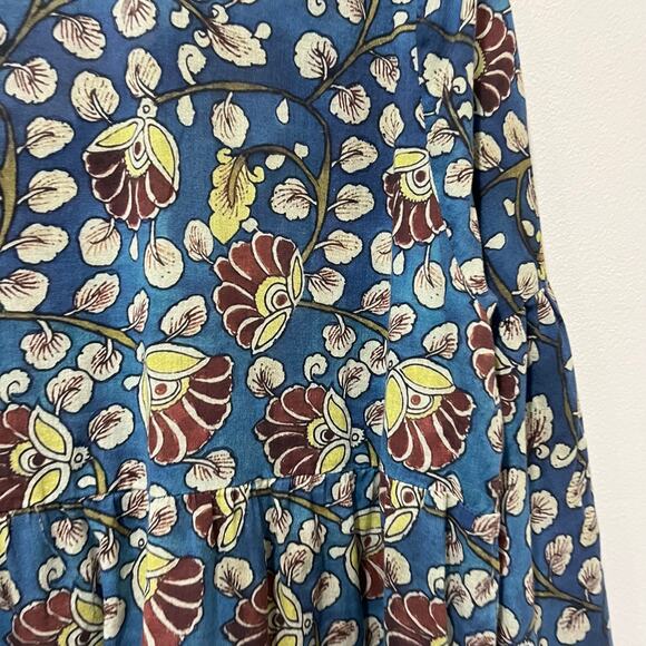 Natural Life Blue Boho Floral Tiered Tunic Dress Sz XL Festival Hippie - Picture 4 of 6